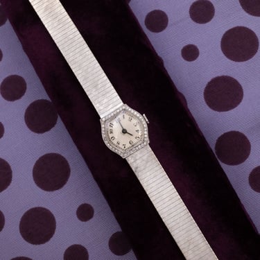 Art Deco Platinum &amp; Diamond Watch