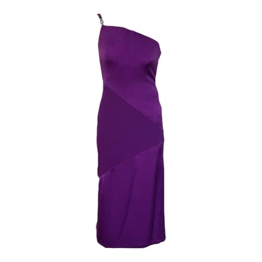 Gianni Versace Couture A/W 1996 Purple One Shoulder Dress