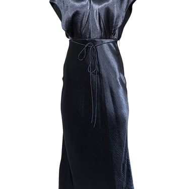 Vince - Dark Slate Satin Cap Sleeve Dress Sz 00