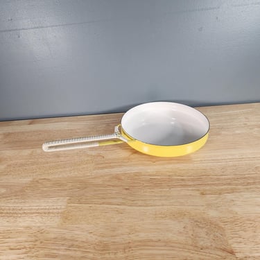 Dansk Kobenstyle Yellow Enamel Sauce Pan Wrapped Handle 