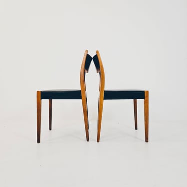 Danish teak dining chairs by Poul Volther & Frem Röjle, 1960s, set of 2 