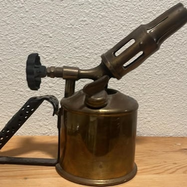 Antique Primus Brass Blow Torch Steampunk Decor 