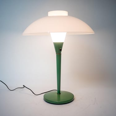 Vintage Green Table Lamp by Gerald Thurston for Lightolier Atomic Design Retro MCM 1950s 