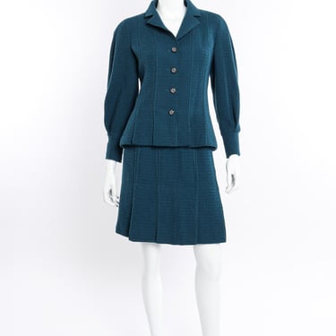 2008A Wool Carwash Hem Jacket & Skirt Set