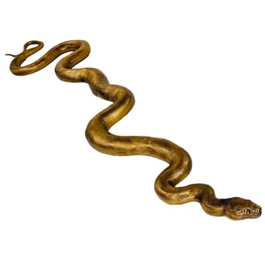 #1380 8 Foot Gold Fiberglass Python