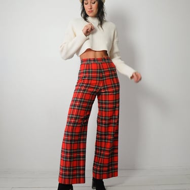 1970's Wool Tartan Plaid Pants