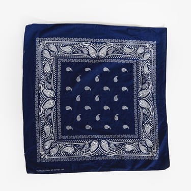 Vintage Colorfast blue paisley bandana 