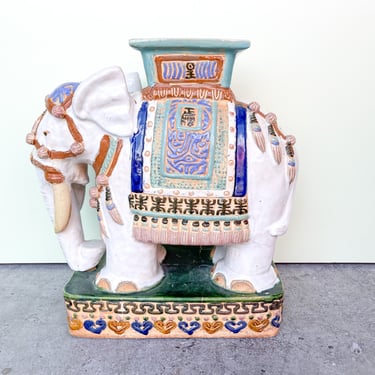 Terracotta Elephant Garden Seat