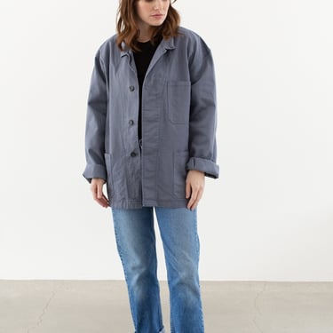 Vintage Grey Chore Coat | Unisex Cotton Utility Work Jacket | Made in Italy | L | IT417 
