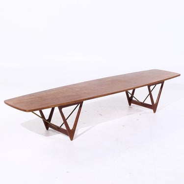 Kurt Østervig for Jason Møbler Mid Century Extra Large Danish Teak Coffee Table - mcm 