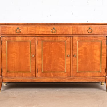 Kindel Furniture French Regency Louis XVI Cherry Wood Sideboard or Bar Cabinet, Circa 1960s