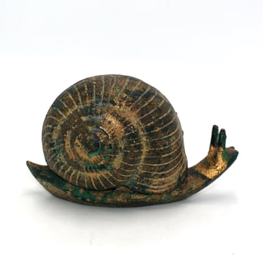 vintage Cast Iron Snail Incense Burner 