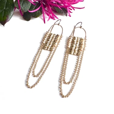 Mother of Pearl Cathedral Drape Earrings