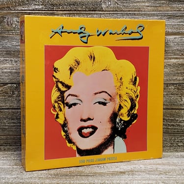 Pop Art Andy Warhol Marilyn Monroe 1990s Vintage Jigsaw Puzzle, Shot in Red Marilyn 1964, NEW in Box, Sealed, 550 Pieces 20×20, Vintage Toys 