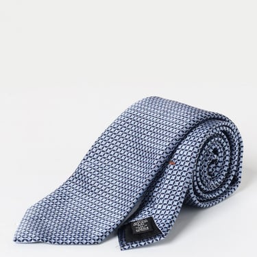 Zegna Tie Men Gnawed Blue Men