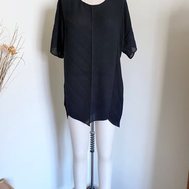 Vintage Micro Pleated Dress by Han Feng, Designer Vintage, M L 