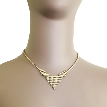 Vintage Glamorous Statement Rhinestone Dangle Dainty Necklace Wedding Jewelry Bridal Silver Necklace Fashion Jewelry Art Deco Choker 