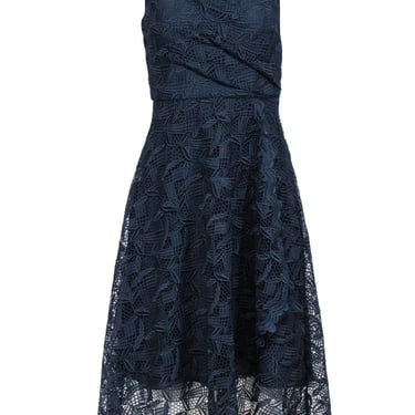 chinese dress ladies Reiss Lucy Asymmetric Hem Lace Midi Dress Size UK 12 US 8 L large LADI   Afashionistastore