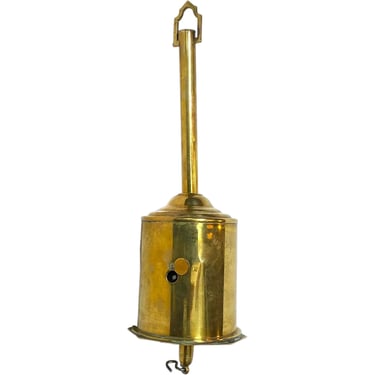 English George Salter & Co. Brass Clockwork Fireplace Roasting Spit (Bottle-Jack)