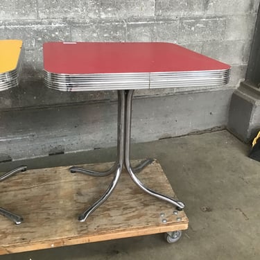 Red Retro Cafe Table (Seattle)