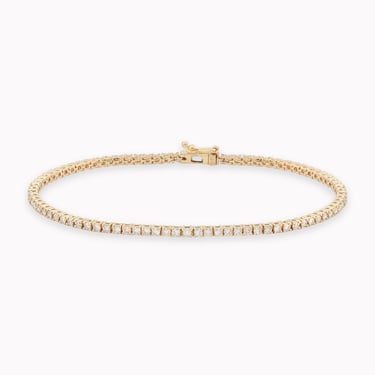 Yellow Gold Diamond Tennis Bracelet 1ct