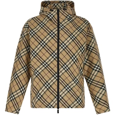 Burberry Men Check Waterproof Jacket