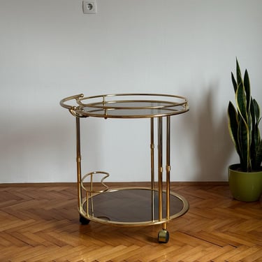 Mid Century Side Table / Milo Baughman Style / 80s / Coffe Table / Telephone Rack / Two Tier Side Table / Night Stand / Vintage Trolley 