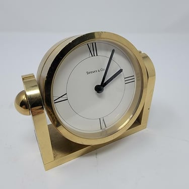 Vintage Tiffany and Co. Bronze Swiss Quartz Clock
