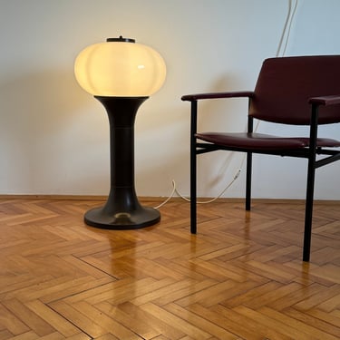 Mid-Century Standing Lamp / Elegant Glass Floor Lamp / Living Room / Made in Yugoslavia / 1970s / 70s 