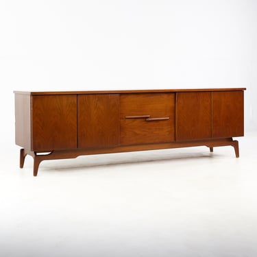 Young Manufacturing Mid Century Walnut Credenza - mcm 