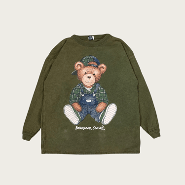 (XL) Cherokee Bear Green Sweatshirt