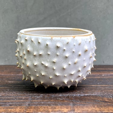 Ceramic Urchin Bowl- Matte Satin White 