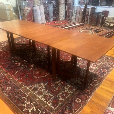 Danish Modern Teak XLarge Dining Colapsable Table By Bruno Mathsson