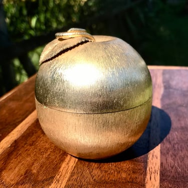 Vintage Table Top Lighter Gold Plated Apple Napier Retro Tobacconia Mid Century Decor 