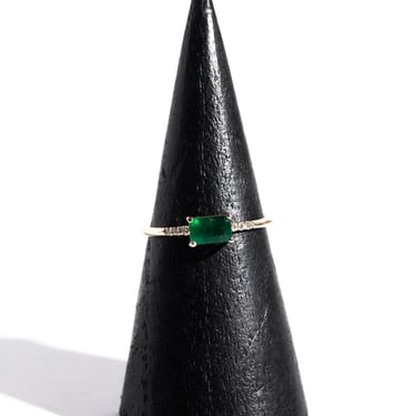 Jennie Kwon Designs East West Emerald Equilibrium Ring