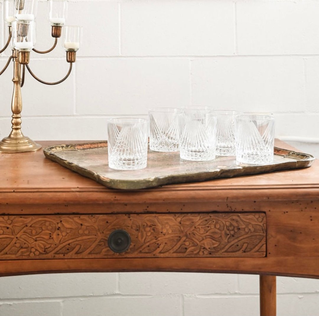 art deco French whiskey glasses, set of 6 Joliette Pickering, ON