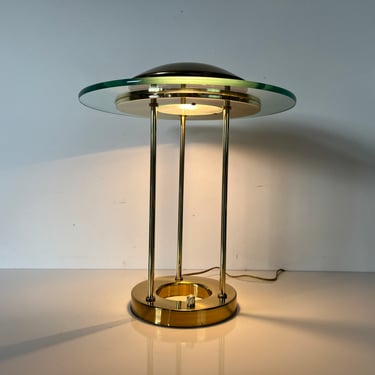1980's Vintage Brass 'Saturn' Desk Lamp by R. Sonneman for George Kovacs 
