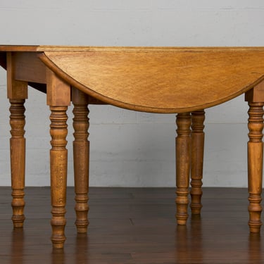 Vintage Country French Provincial Drop Leaf Beech Dining Table 