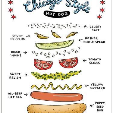 Chicago Style Hot Dog Blank Card