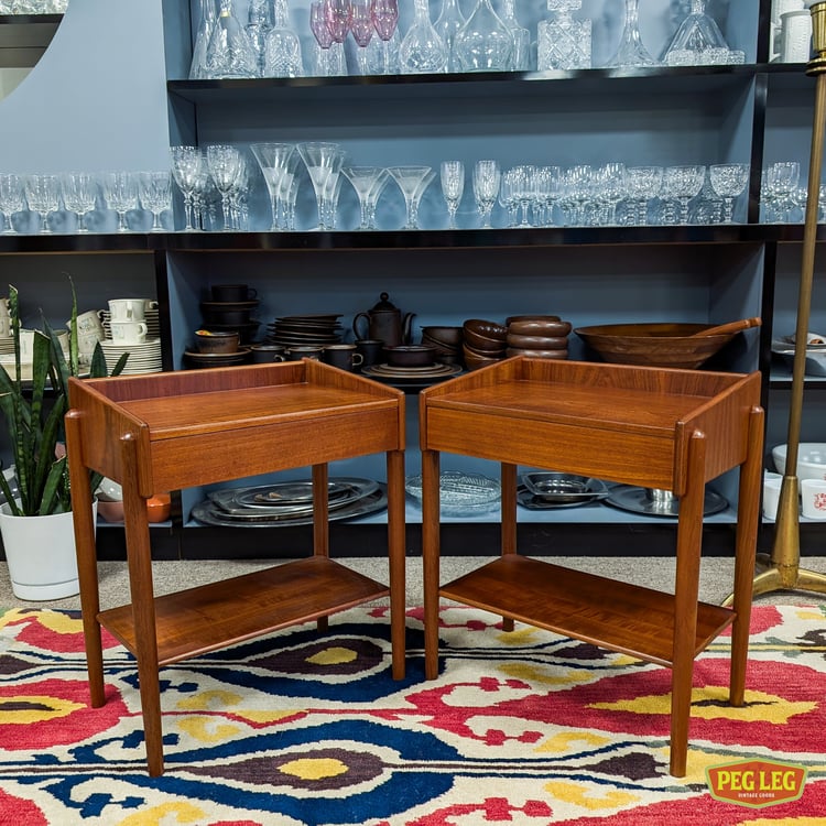 Pair of Danish Modern teak nightstands by Børge Mogensen