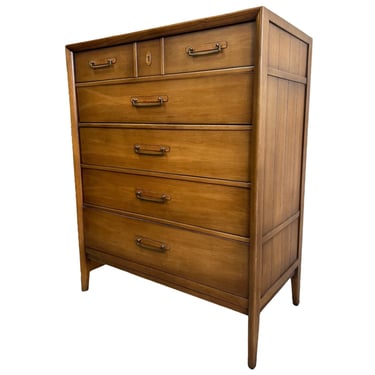 Free Shipping Within Continental US - Vintage Drexel Solid Pecan Mid Century Modern Dresser Cabinet Storage  Designed by James Bouffard 