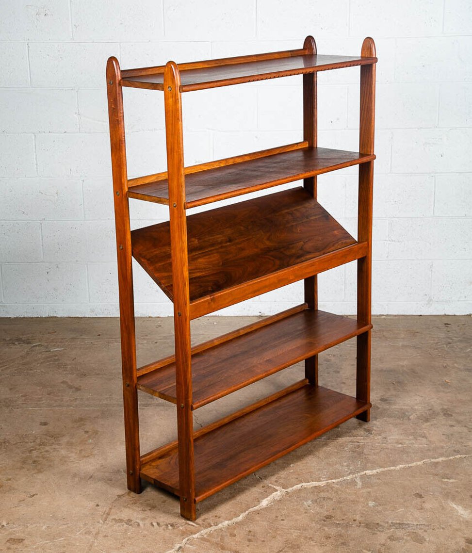 Mid Century Modern Bookshelf Book Shelf Shelving Adjustable Magazine Rack Midcentury