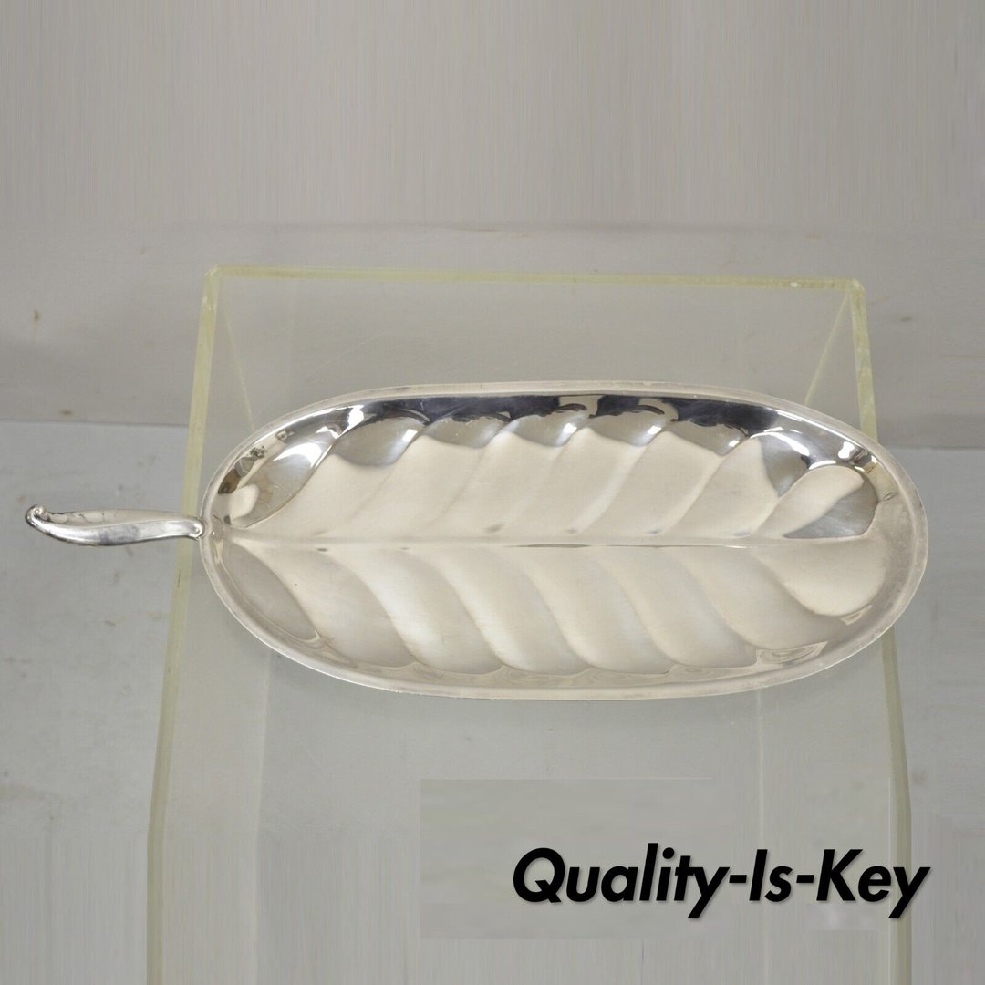 F.B. Rogers Silver Plate Oval Leaf Form Serving Tray | Quality Is Key ...