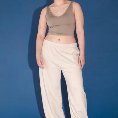 Organic Wide Leg Sweatpant in Oyster
