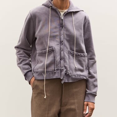 Camiel Fortgens Fitted Zip Hoodie, Dark Purple | Glasswing Shop