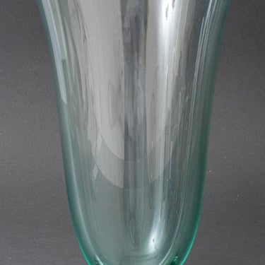 Stephen Schlanser Art Deco Style Glass Vase Signed