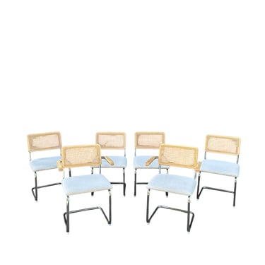 Set of 6 Marcel Breuer Cesca Style Dining Chairs
