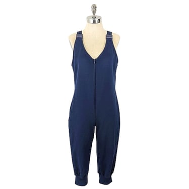 vintage 80's zip front jumpsuit (Size: M)