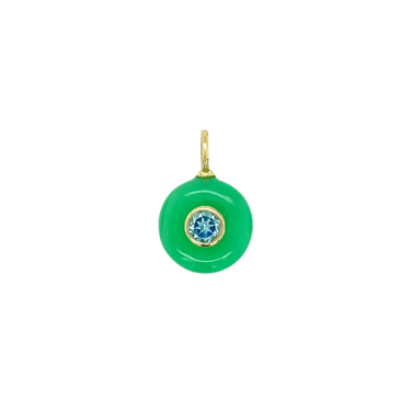 Chrysoprase + Blue Topaz Gemmie
