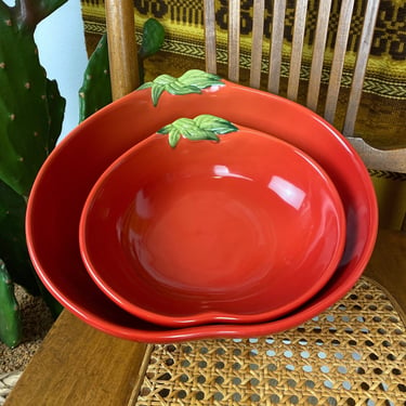 Set of Vintage Pottery Barn Tomato Serving Dishes 